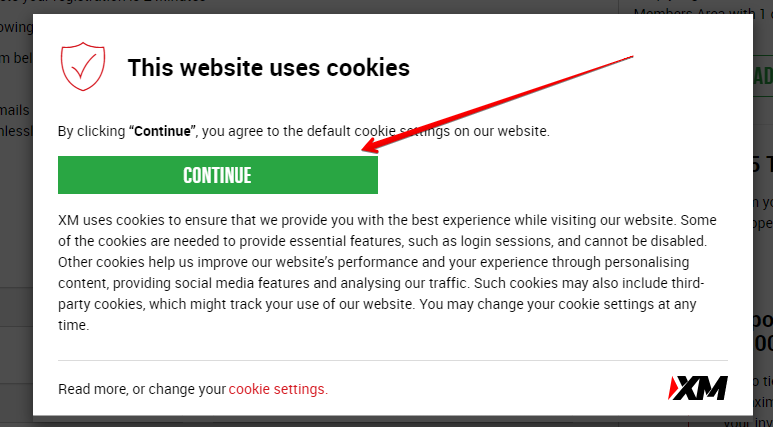 XM Cookie Notice